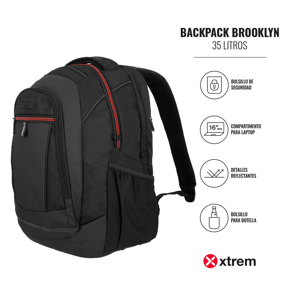 Mochila Brooklyn 4Xt Black/Red M