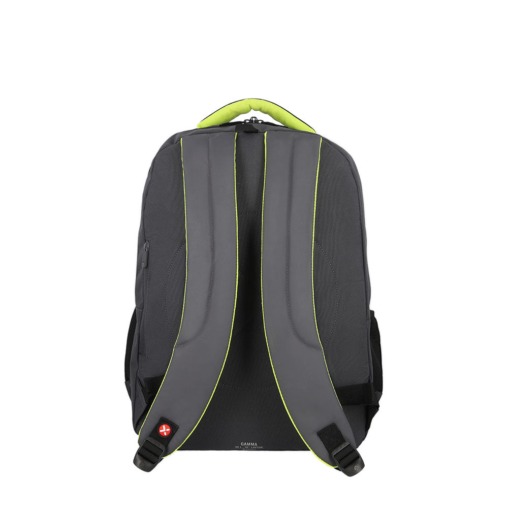 Mochila para notebook hombre Gamma 16'' gris/lima