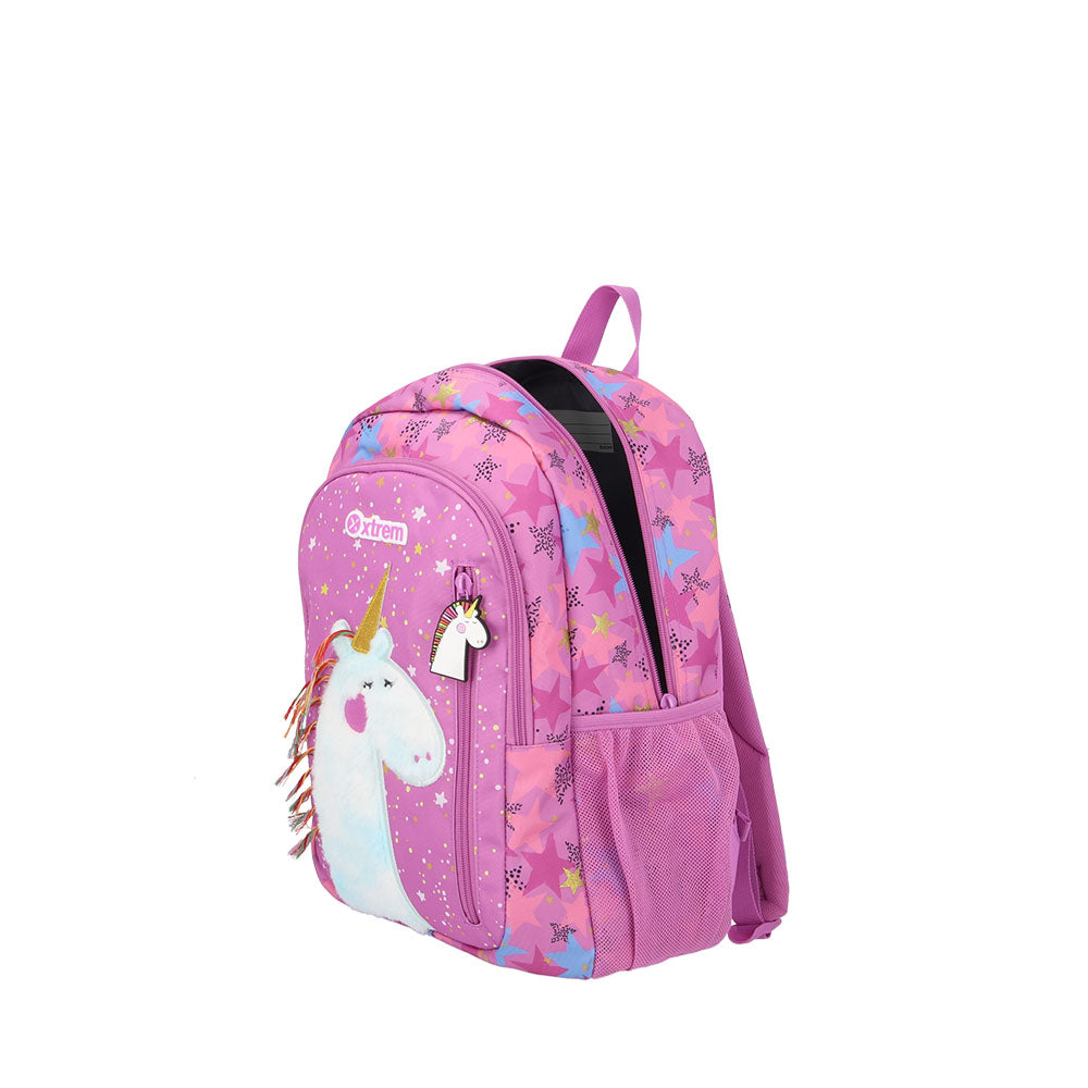 Mochila escolar Logan Unicorn morada