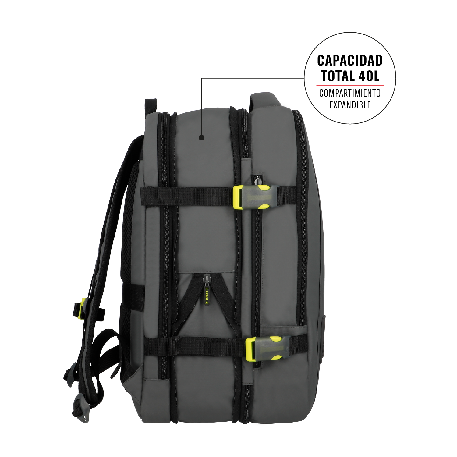 Mochila de viaje Discovery gris