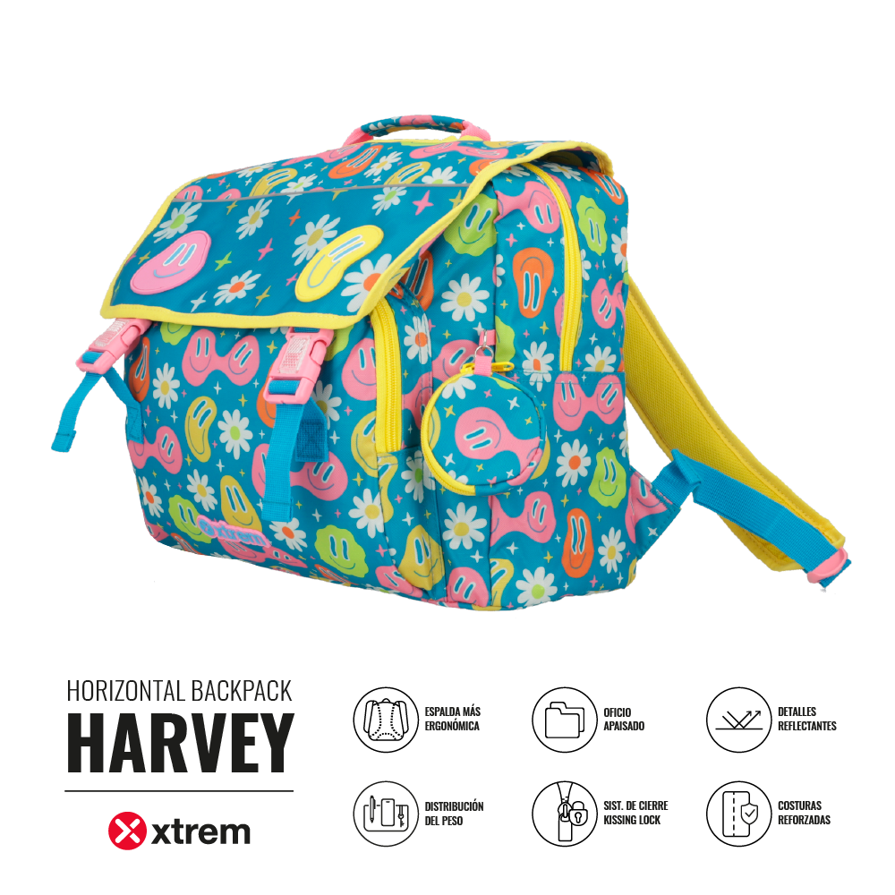 Mochila Harvey 4Xt Blue Smileys L