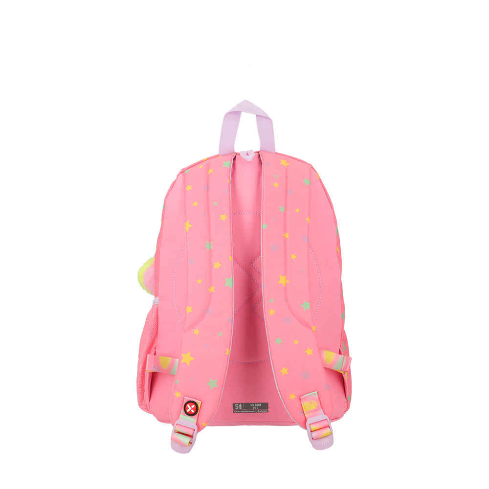 Mochila escolar Logan Unicorn rosada