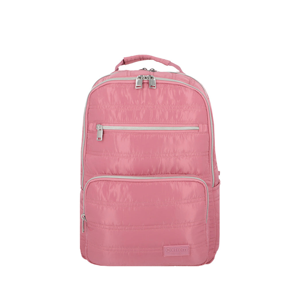 Mochila para notebook 16" Nebraska rosada/plateada