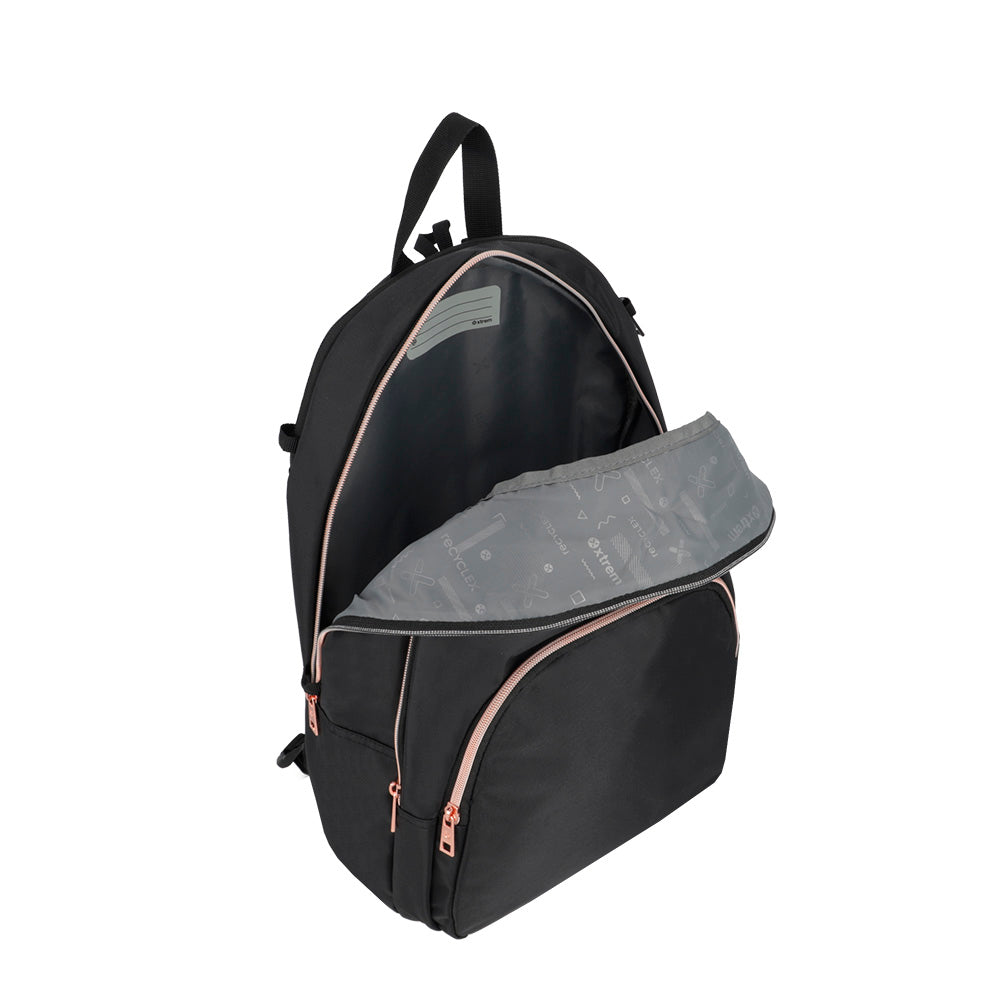 Mochila para notebook 15" Kansas negra/rosada