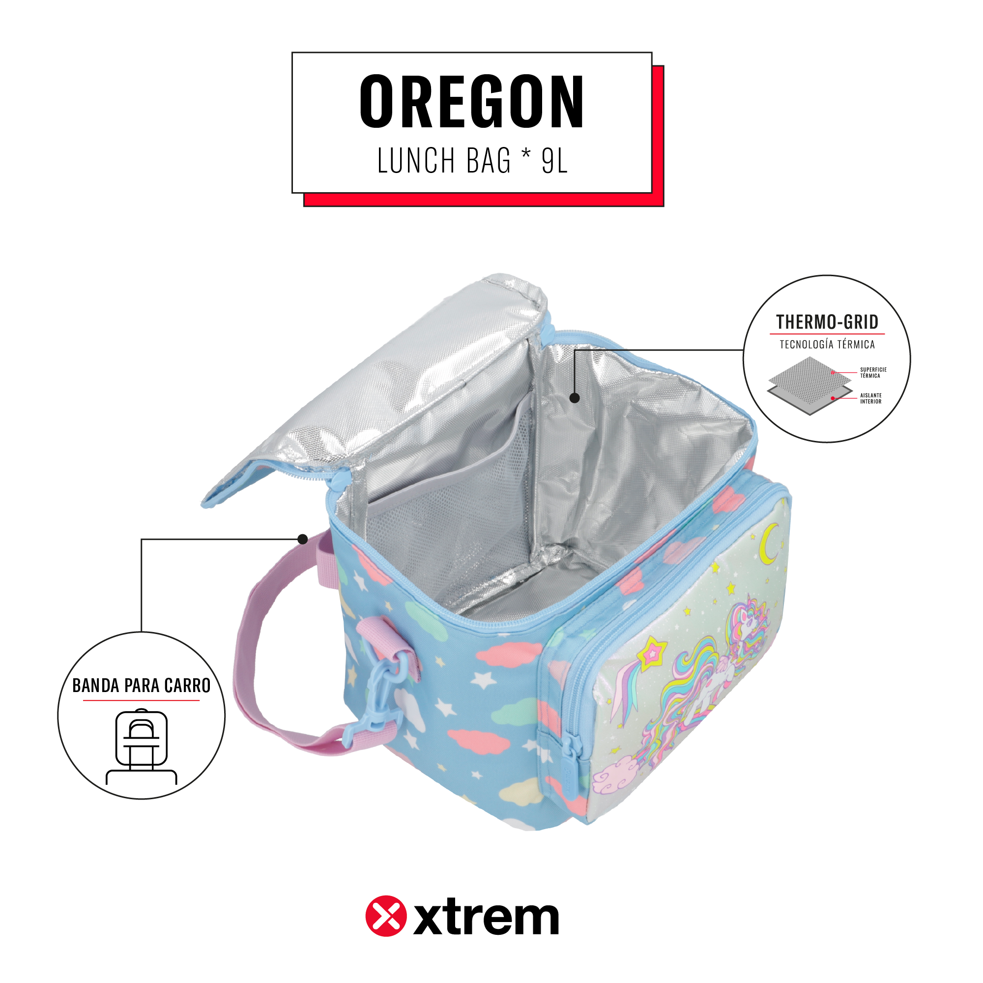 Lonchera OREGON 5XT MULTICOLOUR UNICORN M