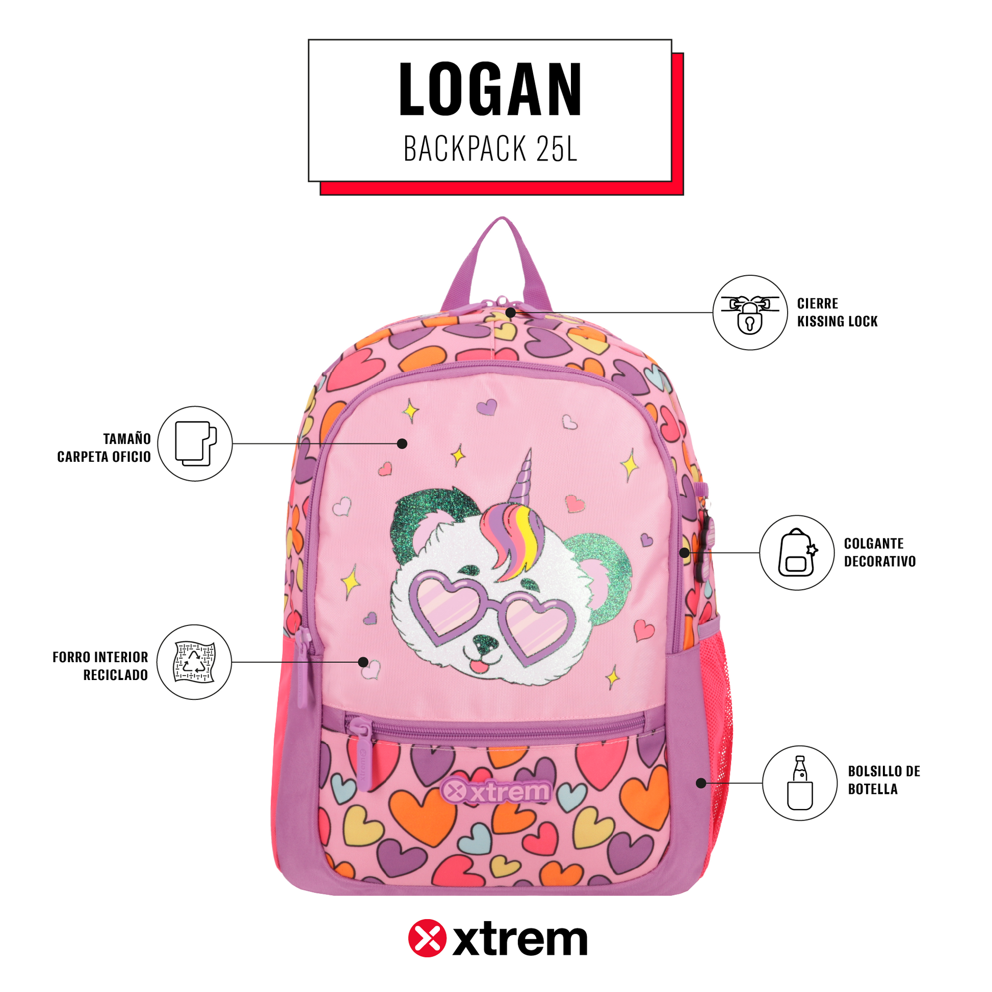 Mochila Logan multicolor