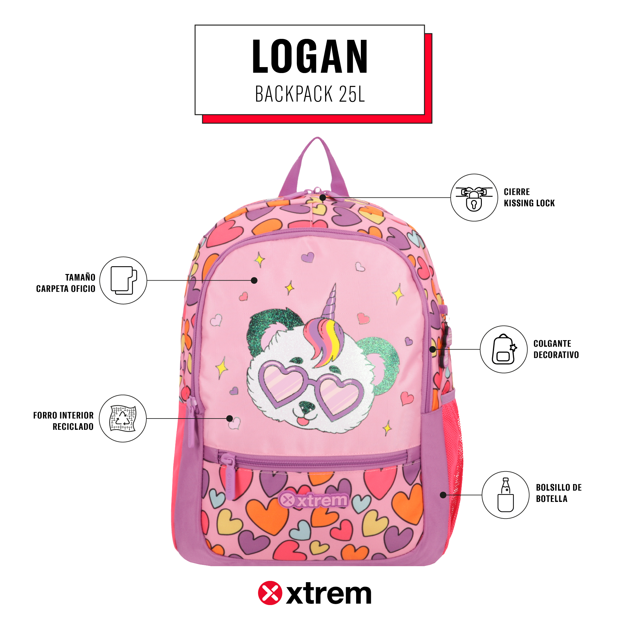 Mochila Logan multicolor