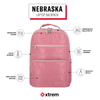 Mochila para notebook 16" Nebraska rosada/plateada