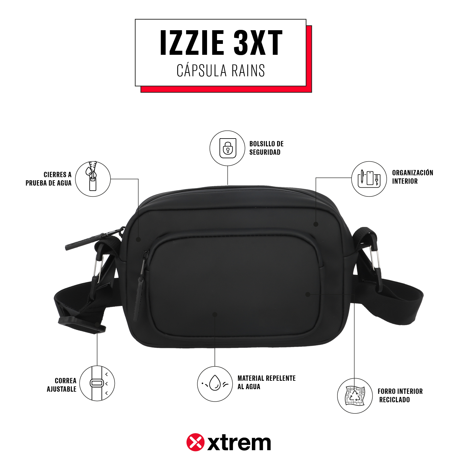 Cartera Izzie negra