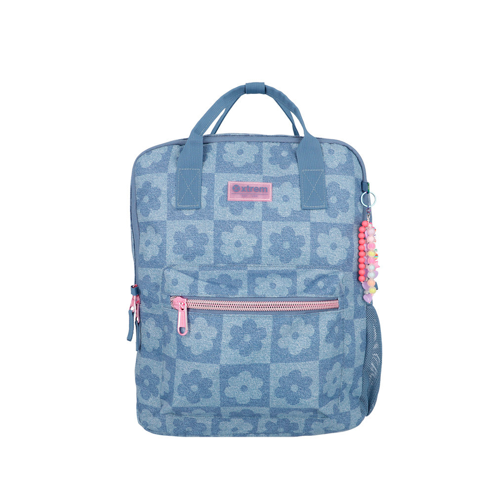 Mochila Leia 4Xt Denim Flowers M