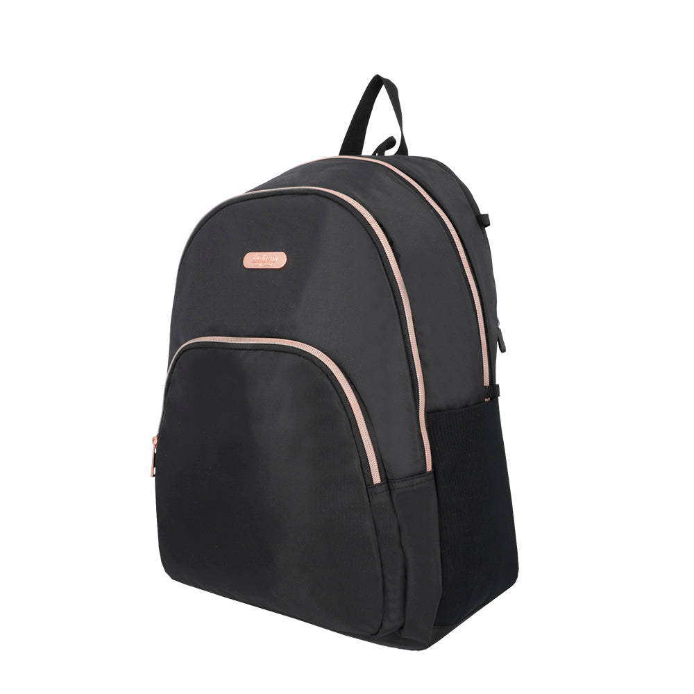 Mochila para notebook 15" Kansas negra/rosada