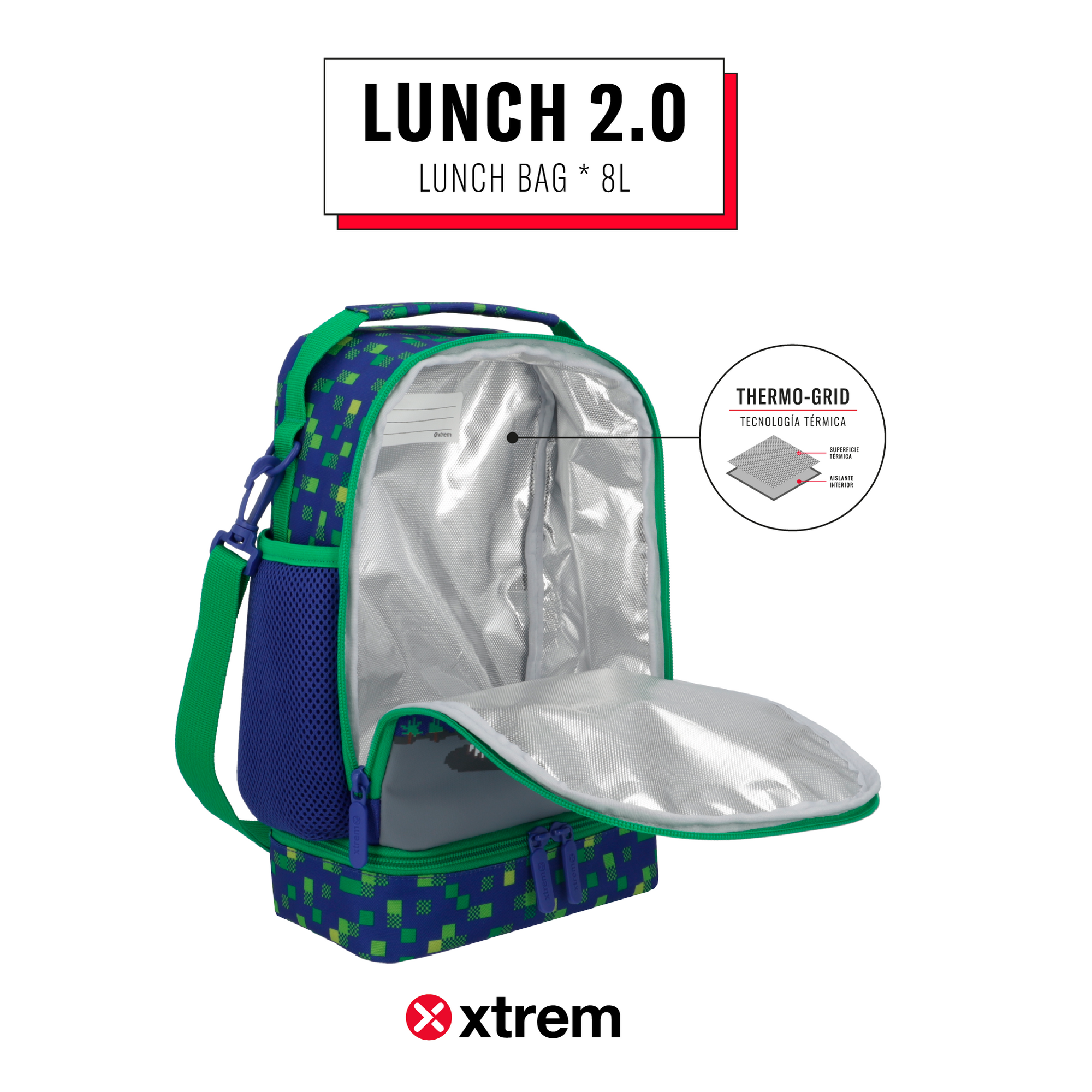 Lonchera LUNCH 2.0 5XT BLUE DINO M