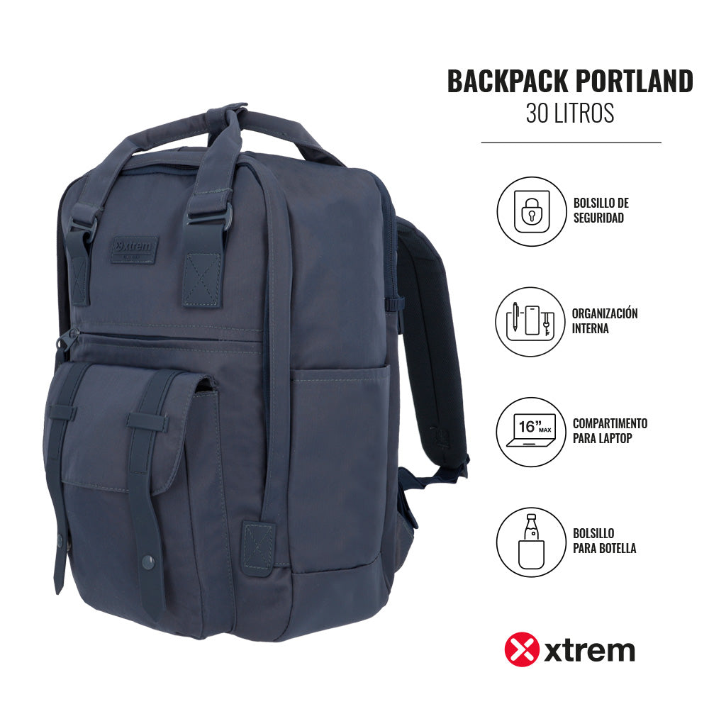 Mochila Portland 4Xt Navy Blue L