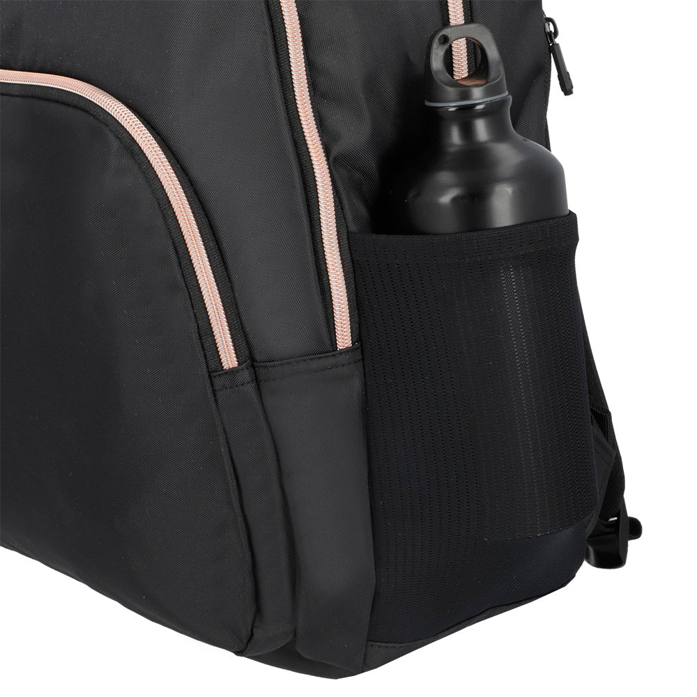 Mochila para notebook 15" Kansas negra/rosada