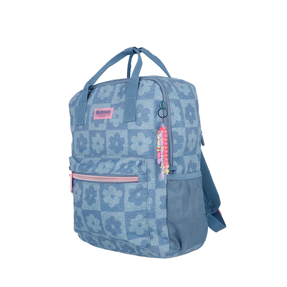 Mochila Leia 4Xt Denim Flowers M