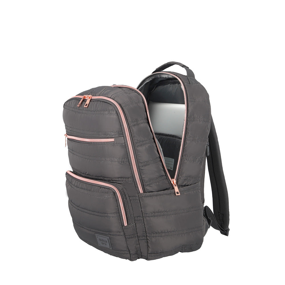 Mochila para notebook mujer Nebraska 16'' gris