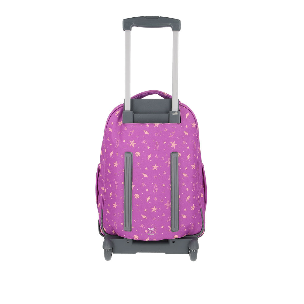 Mochila escolar con ruedas Trolley Mermaid morada