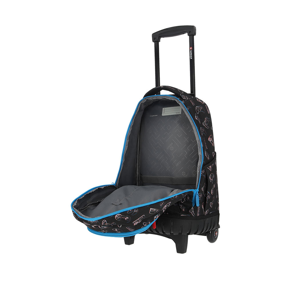 Mochila escolar con ruedas Trolley Gamer negra