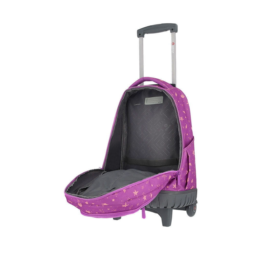 Mochila escolar con ruedas Trolley Mermaid morada