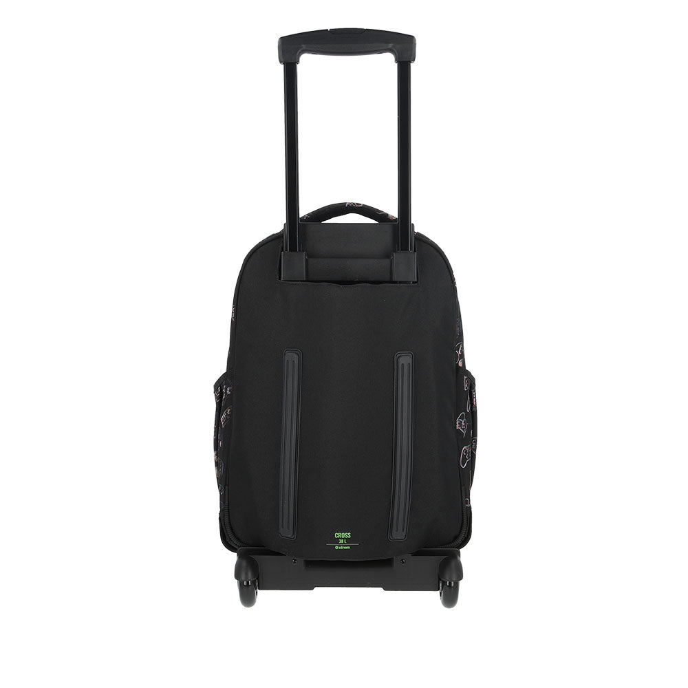 Mochila escolar con ruedas Trolley Gamer negra