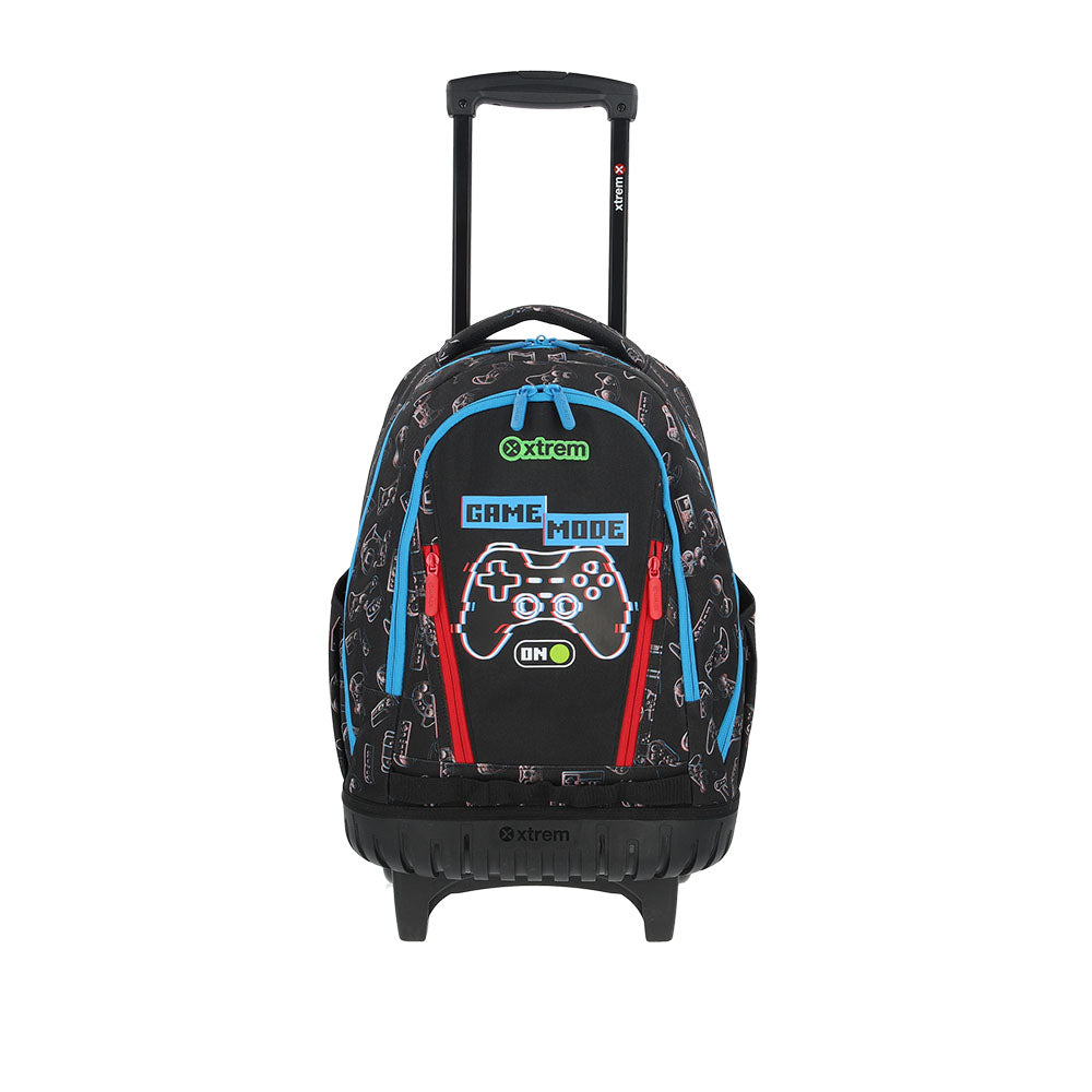 Mochila escolar con ruedas Trolley Gamer negra