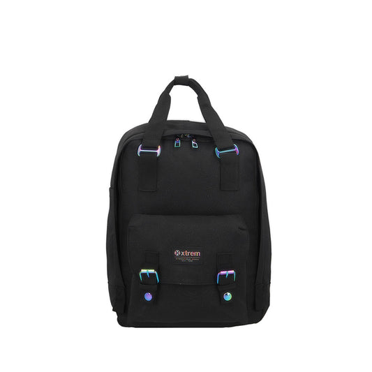 Mochila negra para mujeres y hombres, mochila escolar casual para  adolescentes, niños y niñas, mochila para laptop de 15.6 pulgadas con  cargador USB