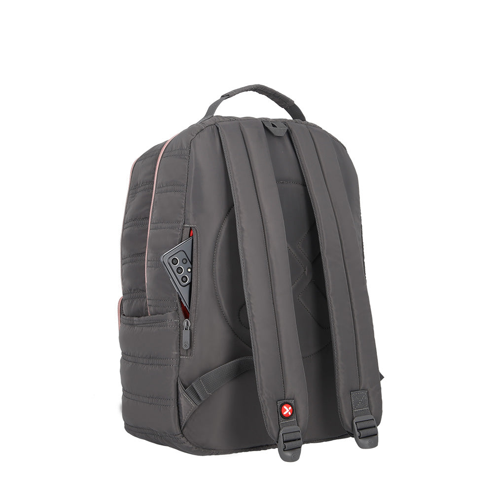 Mochila para notebook mujer Nebraska 16'' gris